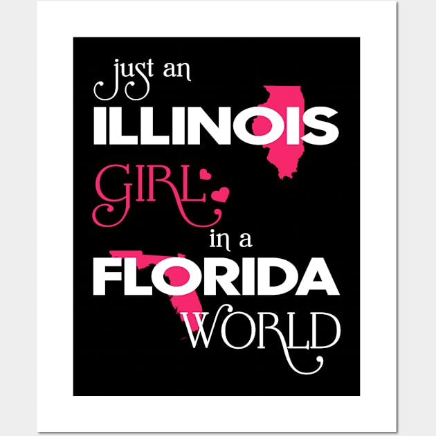 Just Illinois Girl In Florida World Wall Art by FaustoSiciliancl